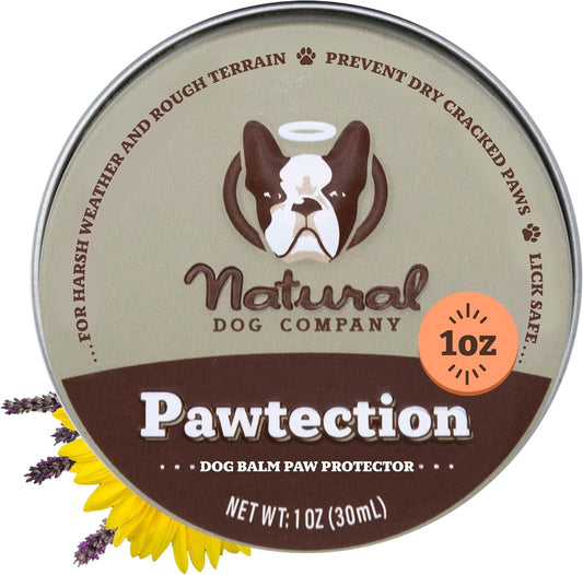 Pawtection Balm for Dogs (1 Oz Tin) All-Natural, Lick-Safe Dog Paw Protector, Moisturizing Dog Paw Balm for Dry, Cracked Pad, Protects Paw from Winter Ice, Salt & Rough Terrain